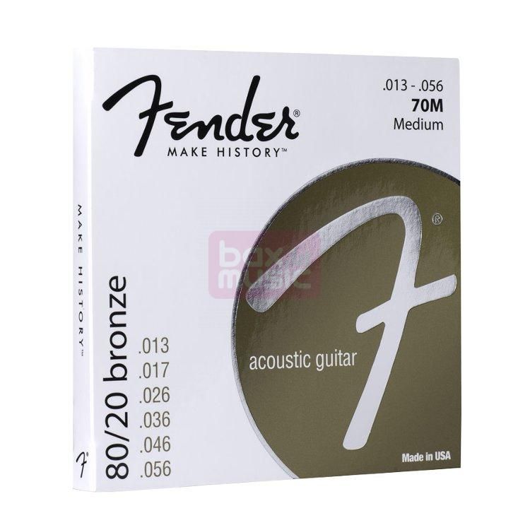 Fender 70M 80-20 Bronze snarenset western medium