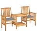 Acacia bois massif chaises de jardin avec table et coussins