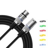 TIGER XLR microfoonkabel 3 meter met gekleurde lussen