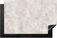 Merkloos KitchenYeah® Inductie beschermer 80x52 cm - Beton print - Grijs - Wit - Inductiebeschermer