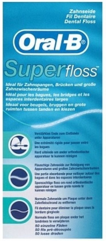 Oral-B Oral-B Super Floss - 3 x 50 stuks - Flosdraad - Voordeelverpakking