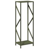 VidaXL Brandhoutkar & -houder Staal Groen 250 x 1000 mm