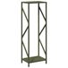 VidaXL Brandhoutkar & -houder Staal Groen 250 x 1000 mm