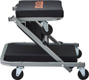 Vevor 2-in-1 autowerkplaatsrolplank, werkplaatsligstoel, montageligstoel, werkplaatskruk, 915 x 415 x 128 mm, montagerolplankzit, staal + vinyl, 360° zwenkwielen, klapstoel, belastbaar tot 136 kg, rolligstoel