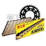 Kettingset DID Kettingset staal 530VX3 / 100 klinkslot voor Honda CB N 450 cc bj. 1984-1986
