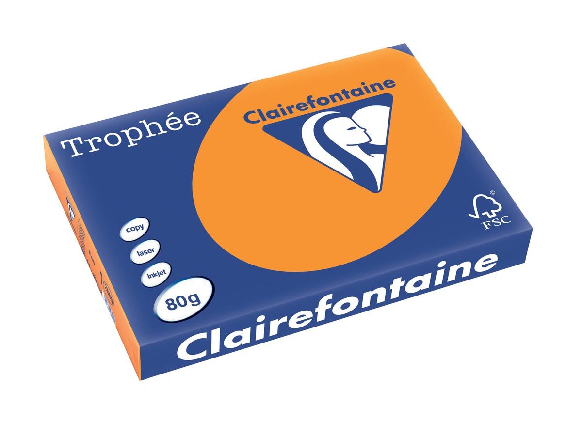 Clairefontaine Trophée Intens A3 fluo oranje 80 g 500 vel