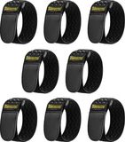 Trilancer Elastische Riemen met Antislip Bandjes, 30 cm x 5 cm (8 Stuks) - Zwart
