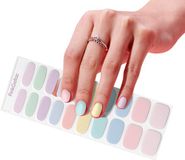 Pink Gellac UV Nagelstickers - Gellak Stickers 0002 Pastel Party - Nail Art Gel Stickers voor Nagels - 20 stuks in 10 maten