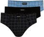 Henderson Classic - Slip homme - Lot de 3 - Coton - Noir et bleu - M