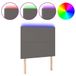 VidaXL Hoofdbord met LED-strip 80x5x118/128 cm Grijs