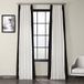 HPD Half Price Drapes Geplooide verticale kleurblok gordijnen voor woonkamer 25 x 108 (1 paneel), PRCT-VC1716-108-FP, verse popcorn en zwart