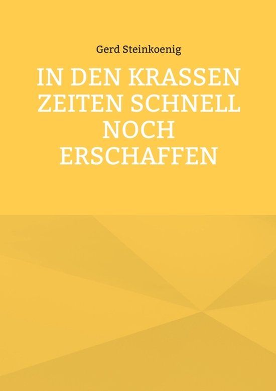 In BoD - Books on Demand In den krassen Zeiten schnell noch erschaffen