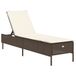 VidaXL Tuinstoel Lounge Gecapitonneerde zitting Polyrattan, Staal Crème, Wit