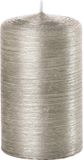 Enlightening Candles Bougie cylindrique/bougie pilier - argent - 6 x 10 cm - 25 heures de combustion