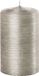 Enlightening Candles Bougie cylindrique/bougie pilier - argent - 6 x 10 cm - 25 heures de combustion