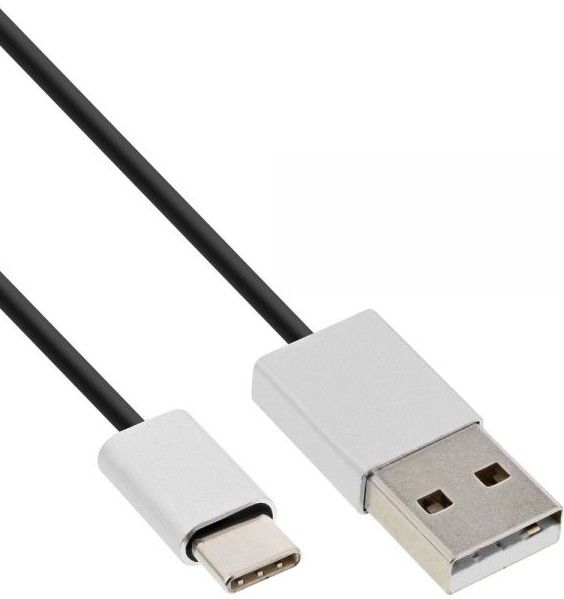 Inline 35835 USB-kabel - 5 m - Zwart, Aluminium