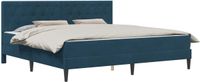 vidaXL Bedframe met matras met hoofdeinde Blauw 180 x 200 cm Fluweel