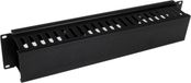 StarTech 2U Horizontaal Rack Vingergoot Kabelmanagement Paneel met Afdekking
