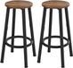 Haorui Industrial Technology Co., Ltd. Tabourets de bar set de 2 - brun rustique - 64 cm hauteur - avec repose-pieds
