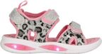ZIGZAG Sandale Flour Zilver-Roze Kinderen Vrouwen Maat 35 Platte Sandalen Klittenband Panterprint Casual Schoenen Herfst/Winter 2026