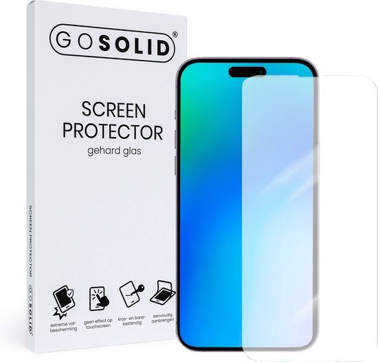 GO SOLID! ® Screenprotector gehard glas voor Apple iPhone 14 Pro Max