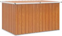 vidaXL Buitenopslagdoos Gegalvaniseerd staal 150 x 101 x 91 cm Hout