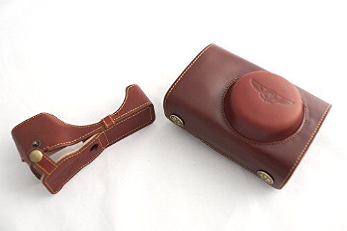 TP Handgemaakte Echt Lederen Full Camera Case Bag Cover voor Ricoh GR GR II Bruin Bodem Opening Versie