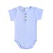 BABIDU Babybody met korte mouwen met knoopsluiting van 100% katoen