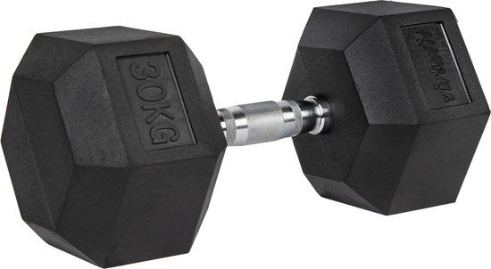 VirtuFit Hexa Dumbbell Pro - 30 kg - Zwart - Per Stuk