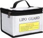 Kivora B.V. Sac de batterie LiPo ignifuge et antidéflagrant, sac de batterie LiPo sûr avec double fermeture éclair réfléchissante pour une recherche rapide la nuit (21,5 x 16,5 x 14,5 cm)