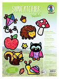 Ursus 21230099 Suncatcher, herfst, 300 g/m², 12 zonnevangers, in verschillende maten en motieven, inclusief knutselhandleiding, ideaal als kleurrijke raamdecoratie