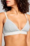 Puma Dames Sport Triangel Bralette 3D Knit Light Grey Melange - Maat XL