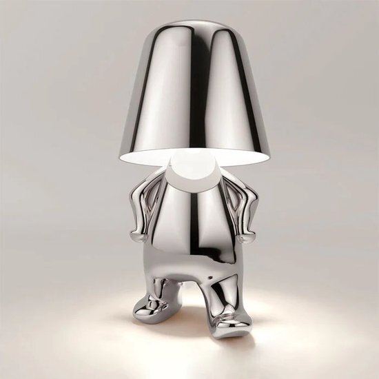 Blyx® - Mr. Lamp - Staanlamp - Bureau lamp - Tafellamp - Uniek design - Staand - Zilver