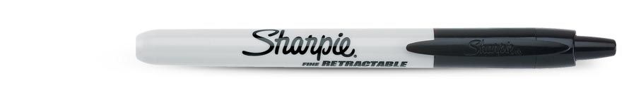 Sharpie Fine Retractable Permanent Marker, Grijs/Zwart