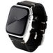 JT Berlin Alex II Vintage armband voor Apple Watch 49 mm / 45 mm / 44 mm / 42 mm leren armband [Watch Ultra, Watch SE, Series 8/7/6/5/4/3/2/1, roestvrij stalen sluiting] zwart/zilver
