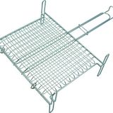 MSV 110375 fijngrillrooster met poten 35 x 40 cm van staal, zilver, 40 x 35 x 5 cm