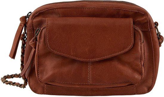 PIECES PCNAINA Leather Handbag Root Beer