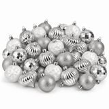 Mica Decorations Kerstballenset Zilver 40 Stuks - Onbreekbare Kerstballen met Diameter 6 cm