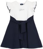 Chicco Jurk Lange Mouw Katoen Wit Casual Kinderen 104