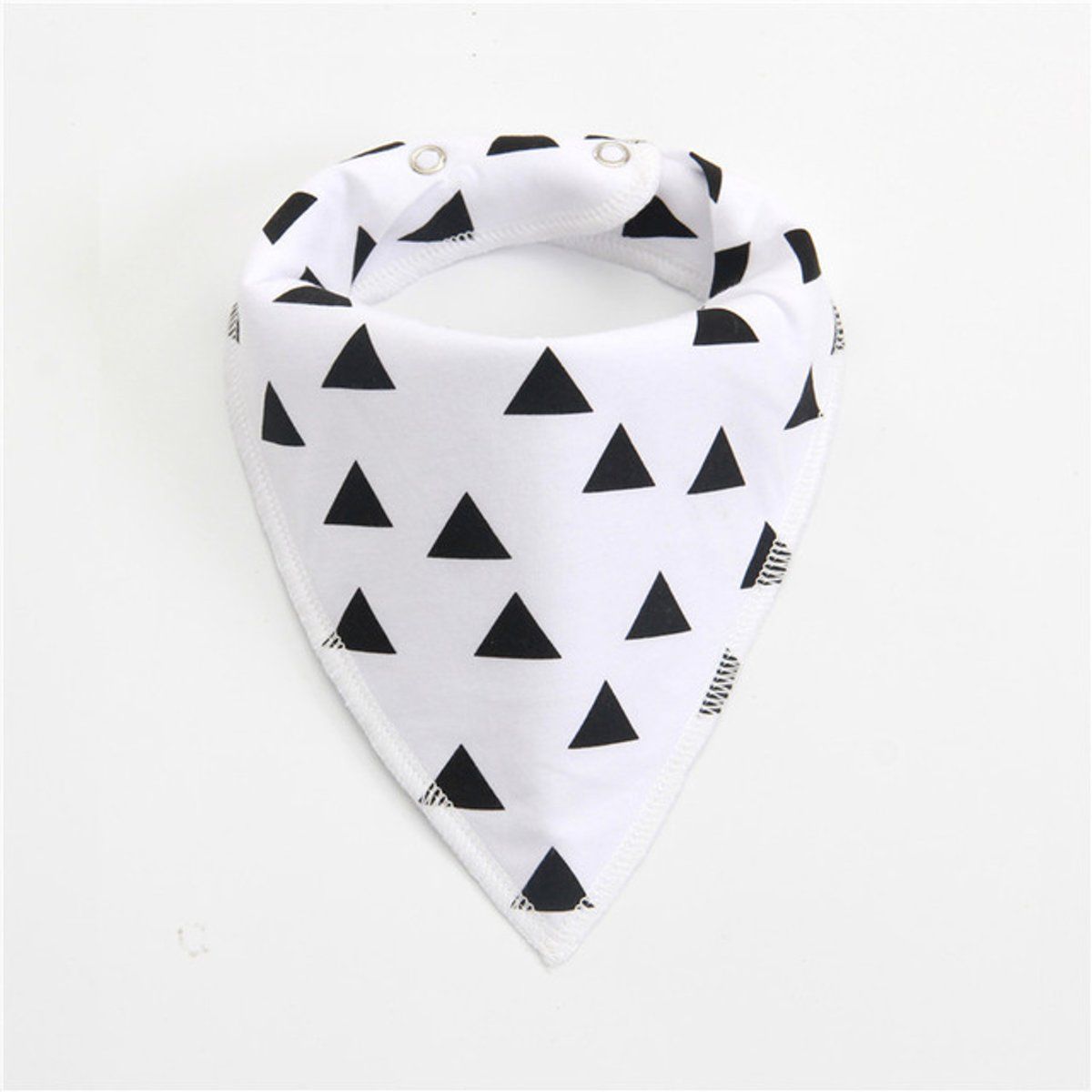 JillyBee - Slab - Slabbetje - Slabber - Bandana - Driehoek - Driehoekjes - Wit - Zwart