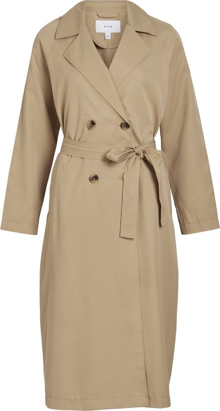 VILA VIJANCINE L/S LONG TRENCHCOAT - NOOS Dames Trenchcoat - Maat 38