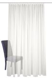 HOME WOHNIDEEN Fertigstore Sablio Uni, plooiband, wolwit, 145 x 450 cm