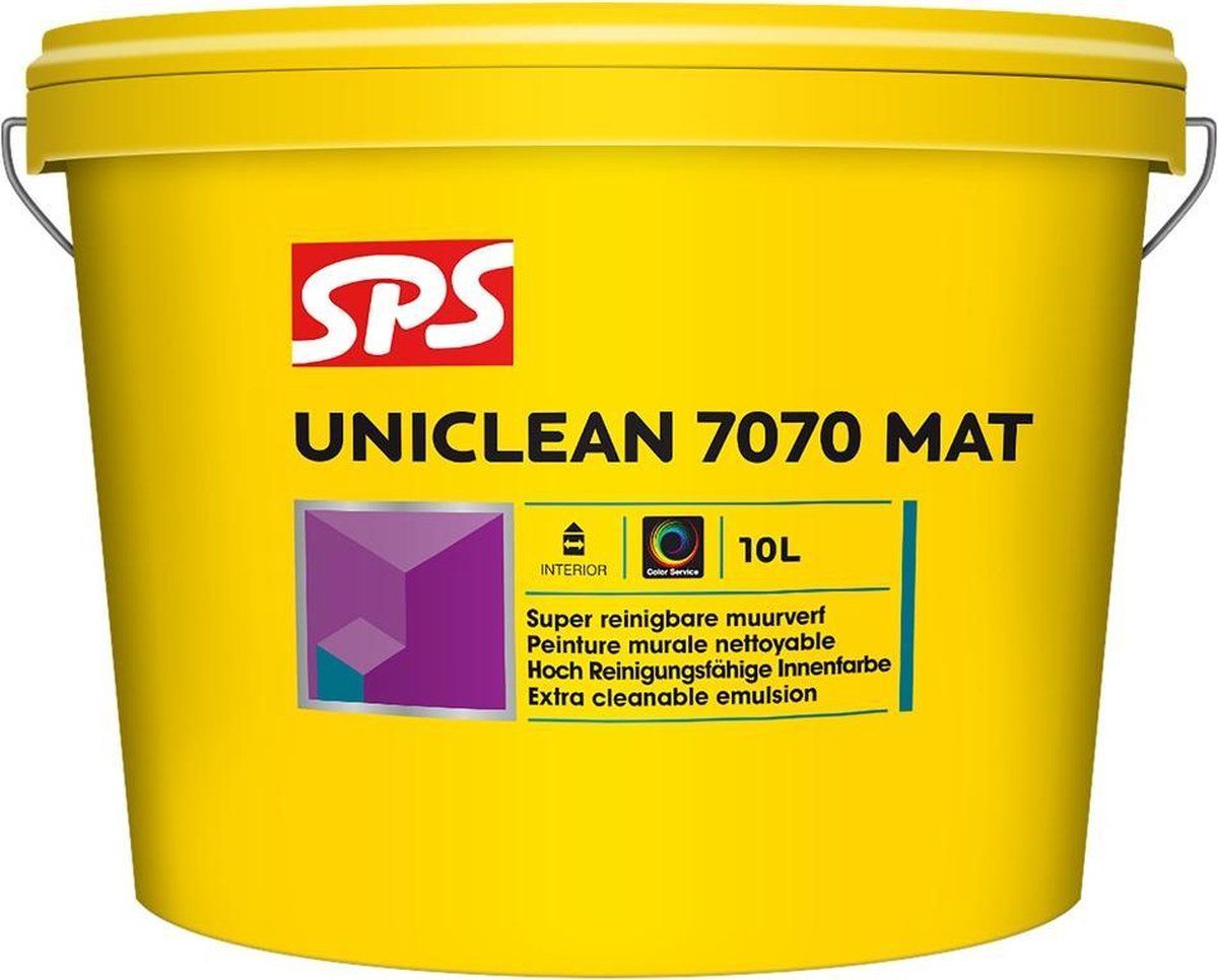 Sps Uniclean 7070 Matte Muurverf wit/mengbasis P 10 liter