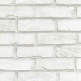 Venilia Plakfolie, witte steenlook, witte baksteenlook, 90 cm x 2,1 m, dikte 95 μ, zelfklevende meubelfolie, decoratiefolie, behang, keukenfolie, ftalaatvrij