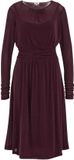 WE Fashion Robe mi-longue pour femme avec fil à paillettes - Burgundy red - XS