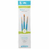 Princeton SelectArtiste Fine Art Multi-Techniek Borstelset, 3 x synthetische borstels, gemengde media, voor professionals en studenten