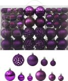 vidaXL - 100-delige - Boules de Noël - violet