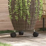 vidaXL Plantenroller rond 28 cm gehard glas 2 st