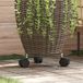 vidaXL Plantenroller rond 28 cm gehard glas 2 st