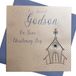 witte WHITE COTTON CARDS Handgemaakte kaart met opschrift "To a Special Godson Your Christening Day"